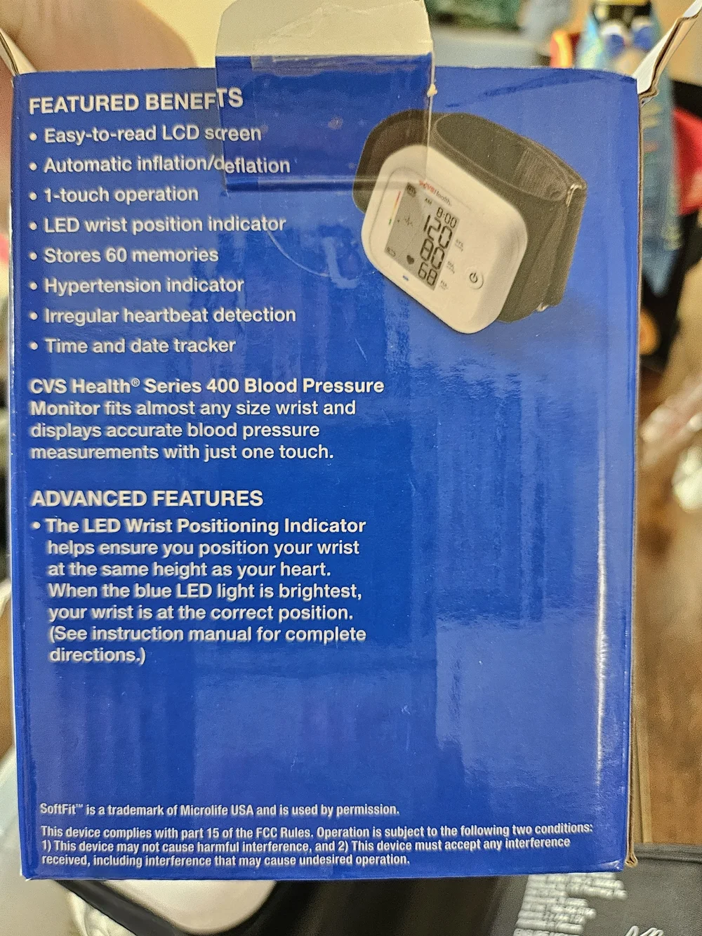 CVS Health White Wrist Blood Pressure Monitor - Accurate Home Readings